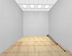 racquetball down the line shot diagram